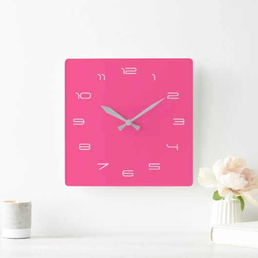 Roze Klokken met Aangepaste Kleuren Nummers Groott (Huis)