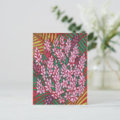 Roze kloon Ginger Alpinia Tropical Flowers Floral Briefkaart (Staand voorkant)
