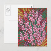 Roze kloon Ginger Alpinia Tropical Flowers Floral Briefkaart (Voorkant / Achterkant)