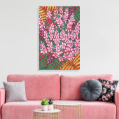 Roze kloon Ginger Alpinia Tropical Flowers Floral Canvas Afdruk (Insitu (Woonkamer))