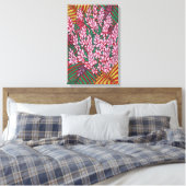 Roze kloon Ginger Alpinia Tropical Flowers Floral Canvas Afdruk (Insitu (Slaapkamer))