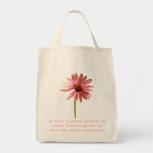 Roze kloonventilator Als die bloem langzaam verdwi Tote Bag (Voorkant)
