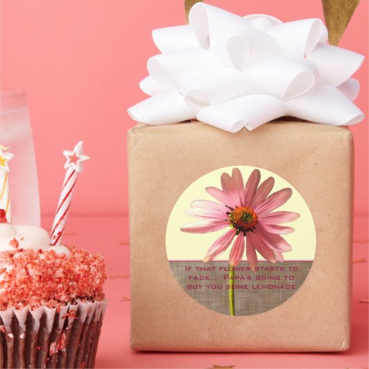 Roze kloonventilator - Als die bloem vervaagt Ronde Sticker (Feest)