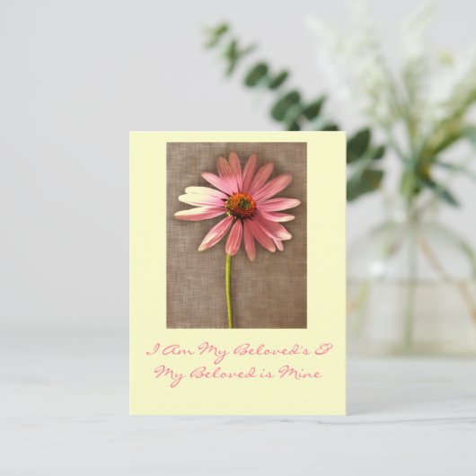 Roze kloonventilator - Ik ben van Beloved en van m Briefkaart (Staand voorkant)