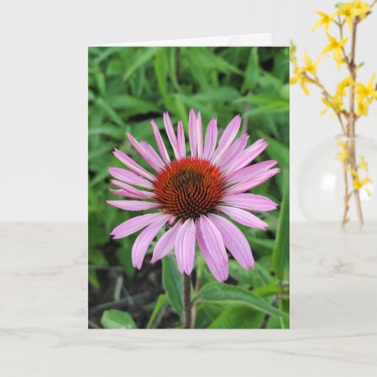 Roze kloonventilator kaart (Gele Bloem)