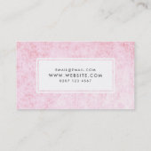 Roze klvet textuur Modern make up art Visitekaartje (Achterkant)