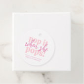 Roze knalfolie wanneer ze barst Cadeau voor babysh Bedankjes Labels (In situ)