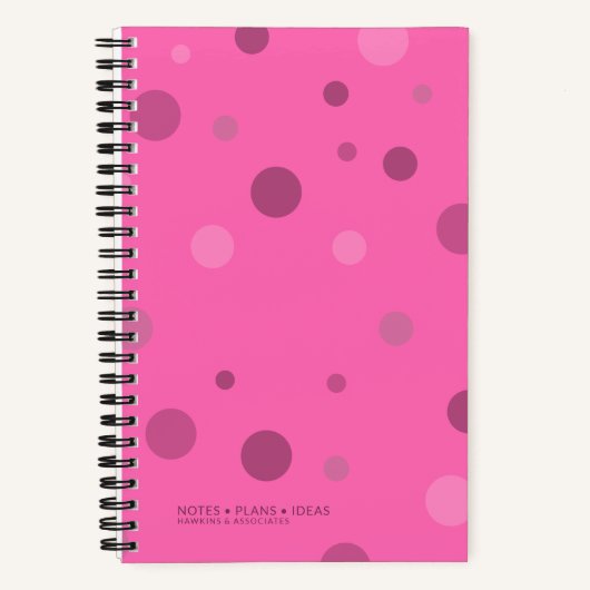 Roze knalspikkels spiraal gebonden notitieboek (Voorkant)