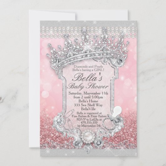 Roze knijpende babyschoeisel kaart (Voorkant)