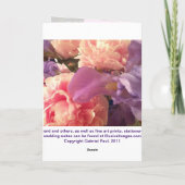 Roze knobbelige begonia Wenskaart Kaart (Achterkant)