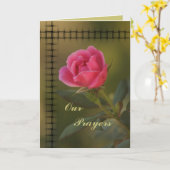 Roze Knockout Gebedskaart- aanpassen Kaart (Gele Bloem)