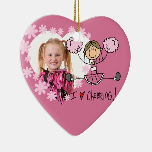 Roze knop Afbeelding Cheerleader Ornament (Rechts)