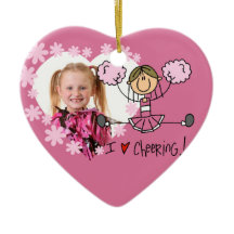Roze knop Afbeelding Cheerleader Ornament