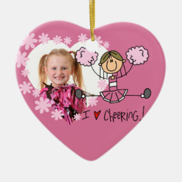 Roze knop Afbeelding Cheerleader Ornament