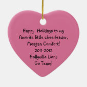 Roze knop Afbeelding Cheerleader Ornament (Achterkant)