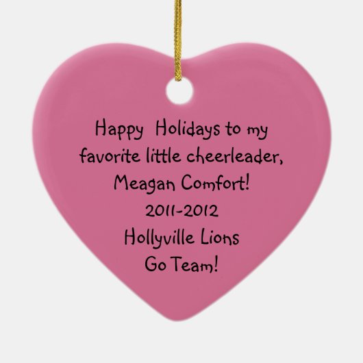 Roze knop Afbeelding Cheerleader Ornament (Achterkant)