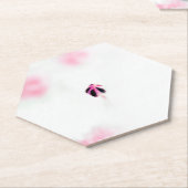 Roze Knop Bloem Papier Onderzetter (Schuin)