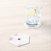 Roze Knop Bloem Papier Onderzetter (Insitu)