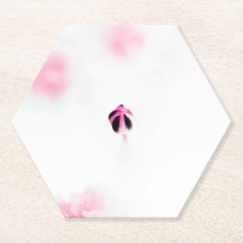 Roze Knop Bloem Papier Onderzetter