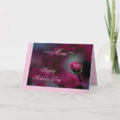 Roze knop Moederdagkaart Kaart (Voorkant)