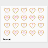 Roze knop Opslaan datumkiezers Hart Sticker (Vel)