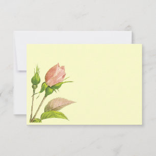 Roze Knop Uitnodiging Antwoord Sjabloon