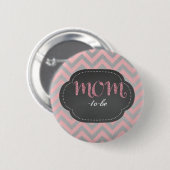 Roze knop van een nieuwe chic-mam ronde button 5,7 cm (Voorkant /achterkant)