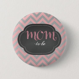 Roze knop van een nieuwe chic-mam ronde button 5,7 cm