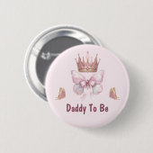 Roze Knopje Klein Prinsesje Vader Wordt Button (Voorkant /achterkant)