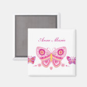 Roze knoppen Aangepaste tekst Magneet (Voorkant / Achterkant)