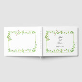 Roze knoppen op groen Ivy Weddenschap Gastenboek (Volledig)