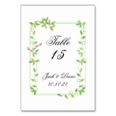 Roze knoppen op groen Ivy Weddenschap Kaart (Achterkant)