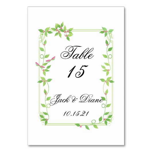 Roze knoppen op groen Ivy Weddenschap Kaart (Voorkant)