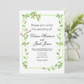 Roze knoppen op groene klimop kaart (Staand voorkant)