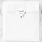 Roze knoppen op het label Groene Ivy Weddenschap (Tas)