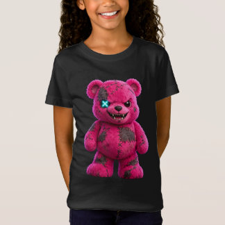 Roze Knuffel Beer voor Kinderen op Halloween T-shirt