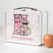 Roze Koala en Camouflage Letter K (In situ)