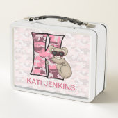 Roze Koala en Camouflage Letter K (Achterkant)