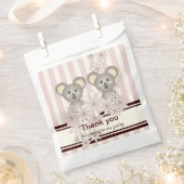 Roze Koala Twin Baby shower / Kinderverjaardagsfee Bedankzakje (Geknipt)