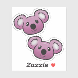 Roze koalas sticker
