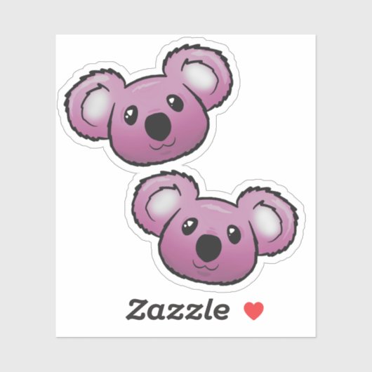 Roze koalas sticker (Vel)