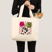 Roze Koe 3e verjaardag overhemden en cadeaus Grote Tote Bag (Voorkant (product))
