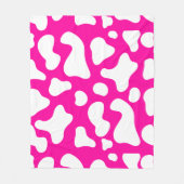 Roze koe afdrukken fleece deken (Voorkant)