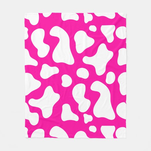 Roze koe afdrukken fleece deken (Voorkant)