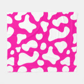 Roze koe afdrukken fleece deken (Voorkant (Horizontaal))