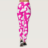 Roze koe afdrukken leggings (Achterkant)