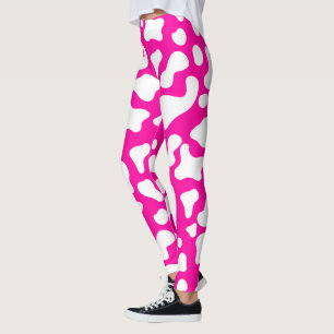 Roze koe afdrukken leggings