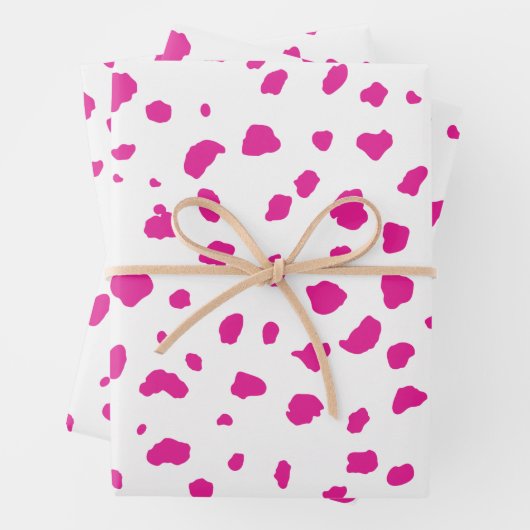 roze koe afdrukpastel inpakpapier vel (In situ)