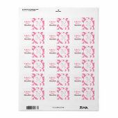 Roze Koe Boerderij Aangepaste labels / Stickers (Full Sheet)
