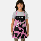 Roze Koe Chow All-Over Print Schort (Insitu)